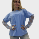 maglia con manica in pizzo lady